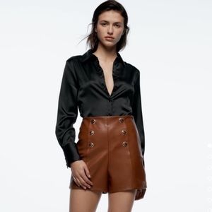Zara Faux leather shorts - NWT